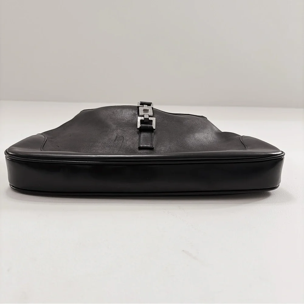 Gucci by Tom Ford Jackie Black Leather Minimalist Shoulder Bag Vintage 90s - Picture 5 of 8